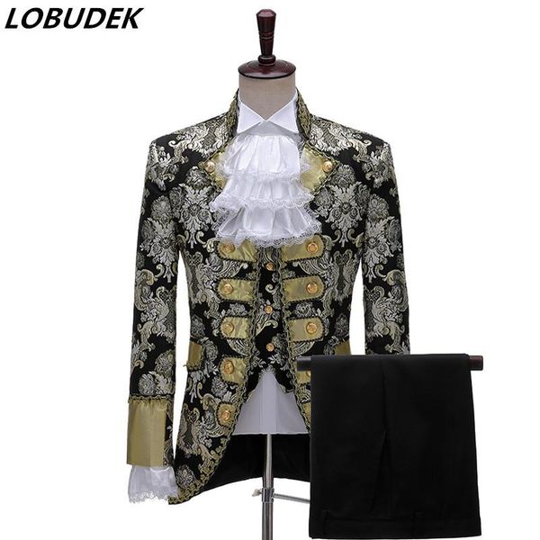 men's suits & blazers court tuxedo suit occident vintage wedding blazers+pants stage singer chorus performance 3-piece set drama costum, White;black
men's suits & blazers court tuxedo suit occident vintage wedding blazers+pants stage singer chorus performance 3-piece set drama costum, White;black