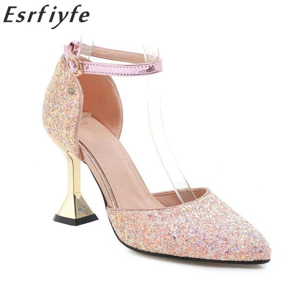sequined cloth summer women sandals high heels pointed toe shoes woman fashion thin heel party wedding, Black
sequined cloth summer women sandals high heels pointed toe shoes woman fashion thin heel party wedding, Black