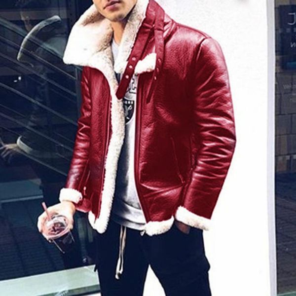 men's fur & faux fashion trend pu leather jacket winter thicken coat men casual punk motorcycle coats warm jackets 3xl plus size o, Black
men's fur & faux fashion trend pu leather jacket winter thicken coat men casual punk motorcycle coats warm jackets 3xl plus size o, Black