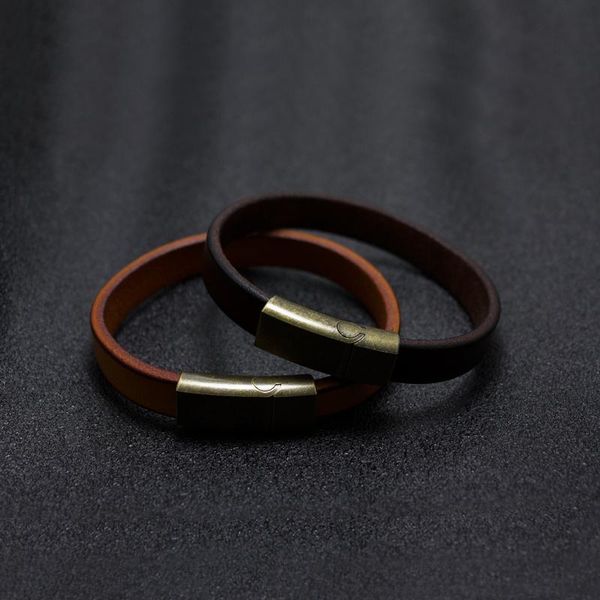 charm bracelets 2021 vintage style men jewelry brown leather bracelet for stainless steel magnetic clasp fashion 20.5/22.5cm bangles gift, Golden;silver
charm bracelets 2021 vintage style men jewelry brown leather bracelet for stainless steel magnetic clasp fashion 20.5/22.5cm bangles gift, Golden;silver