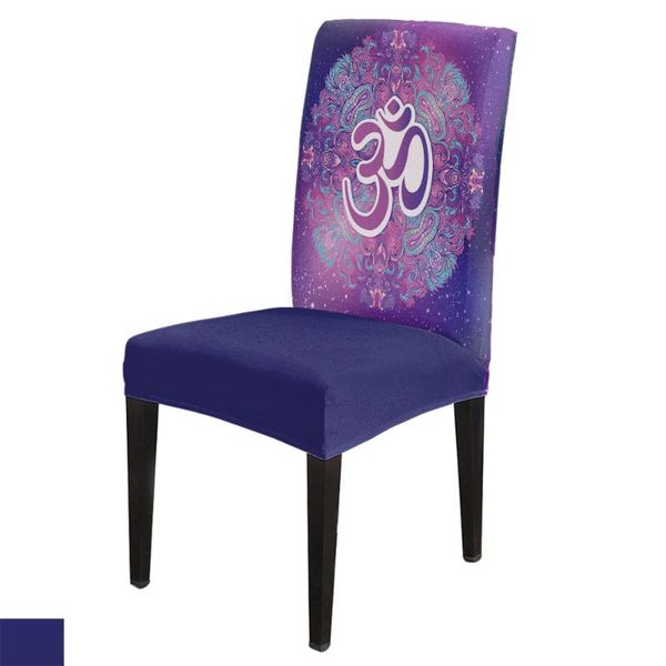 chair covers dining india purple mandala chakra modern elastic printing el wedding home
