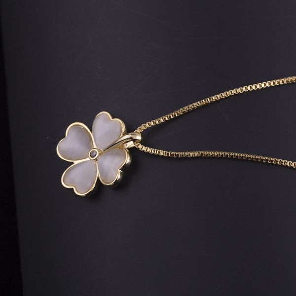 n040 east gate cat's eye stone bone chain short exquisite lucky grass simple temperament women's necklace, Black
n040 east gate cat's eye stone bone chain short exquisite lucky grass simple temperament women's necklace, Black