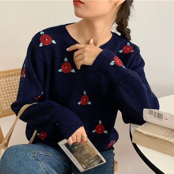 sweater women korean autumn winter knitted pullovers retro long sleeve soft loose jumper pull embroidery sweter damski u2yz, White;black
sweater women korean autumn winter knitted pullovers retro long sleeve soft loose jumper pull embroidery sweter damski u2yz, White;black
