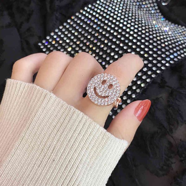 Ring Smiling Face Japan and South Korea Trendsetter Full Diamond Smiling Index Finger Female Personality Student Cold Wind Simple, Silver
Ring Smiling Face Japan and South Korea Trendsetter Full Diamond Smiling Index Finger Female Personality Student Cold Wind Simple, Silver