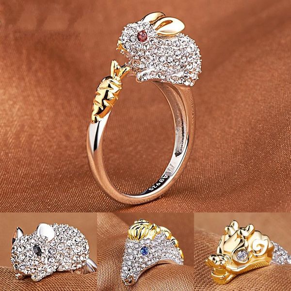 wedding rings crystal lovely dog pig monkey inlaid animal copper plated women girl opening ring party jewelry, Slivery;golden
wedding rings crystal lovely dog pig monkey inlaid animal copper plated women girl opening ring party jewelry, Slivery;golden