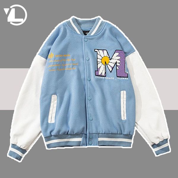 men's jackets patchwork baseball men hip hop letter daisy embroidery patch leather varsity jacket streetwear oversized college coats, Black;brown
men's jackets patchwork baseball men hip hop letter daisy embroidery patch leather varsity jacket streetwear oversized college coats, Black;brown