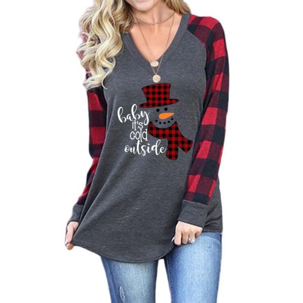 women's t-shirt women v neck christmas baby its cold outside printing plaid raglan long sleeve baseball tees shirts 2021 fall clothes, White
women's t-shirt women v neck christmas baby its cold outside printing plaid raglan long sleeve baseball tees shirts 2021 fall clothes, White