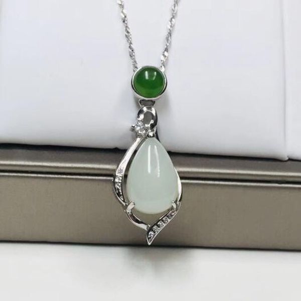 beautiful fashion natural white jade pendant 925 silver necklace for the party accessories delicate jewelry, Black;brown
beautiful fashion natural white jade pendant 925 silver necklace for the party accessories delicate jewelry, Black;brown