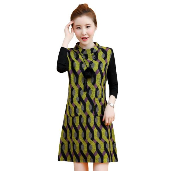 casual dresses autumn/winter backing cloth stitching knitted sleeve dress women plus size vestidos lady -4xl korean fashion, Black;gray
casual dresses autumn/winter backing cloth stitching knitted sleeve dress women plus size vestidos lady -4xl korean fashion, Black;gray
