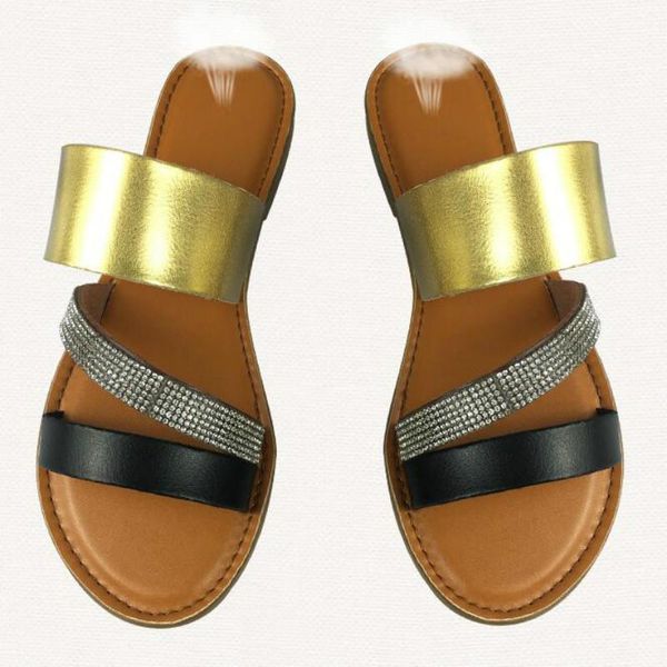 open toe women slippers summer ladies shoes 2021 bling rhinestones slip-on flat with large size woman slides wholesale, Black
open toe women slippers summer ladies shoes 2021 bling rhinestones slip-on flat with large size woman slides wholesale, Black