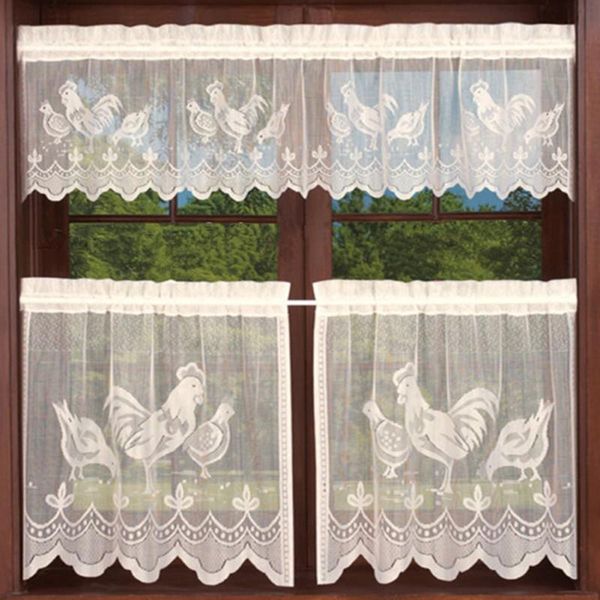 easter rooster kitchen curtain 3-piece lace set tulle door thin screen window handling & drapes
easter rooster kitchen curtain 3-piece lace set tulle door thin screen window handling & drapes