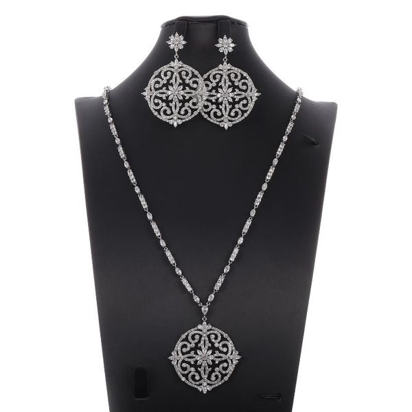 earrings & necklace janekelly pcs bridal zirconia full jewelry sets for women party, luxury dubai nigeria cz crystal wedding, Silver
earrings & necklace janekelly pcs bridal zirconia full jewelry sets for women party, luxury dubai nigeria cz crystal wedding, Silver