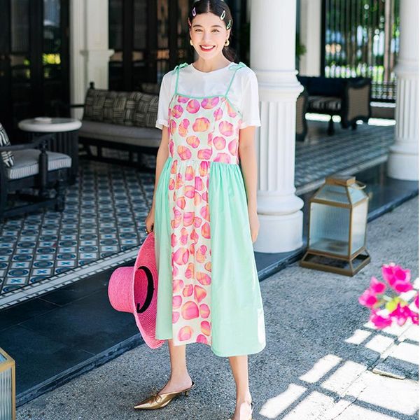 fashion tide summer chiffon stitching print sleeveless women dress panelled loose feminina sling dresses qj7971 casual, Black;gray
fashion tide summer chiffon stitching print sleeveless women dress panelled loose feminina sling dresses qj7971 casual, Black;gray