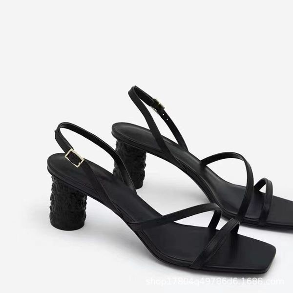 sandals 2021 autumn women's shoes relief heel ornament square toe high thick casual fashion, Black
sandals 2021 autumn women's shoes relief heel ornament square toe high thick casual fashion, Black