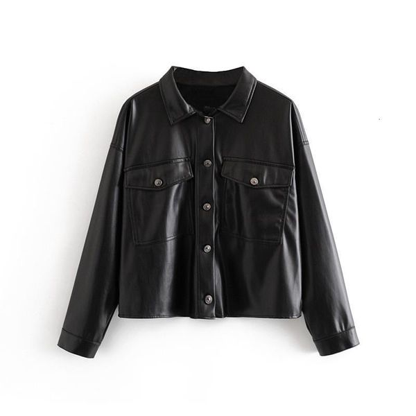 women's jackets women black faux leather coat jacket atumn winter fashion pockets turn down collar short female streetwear outwear 1084, Black;brown
women's jackets women black faux leather coat jacket atumn winter fashion pockets turn down collar short female streetwear outwear 1084, Black;brown