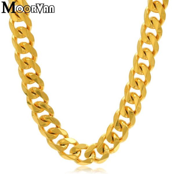 moorvan classic stainless steel curb chain 24inch gold-color long necklace for boy mens wide 10mm/12mm vn481 chains, Silver
moorvan classic stainless steel curb chain 24inch gold-color long necklace for boy mens wide 10mm/12mm vn481 chains, Silver