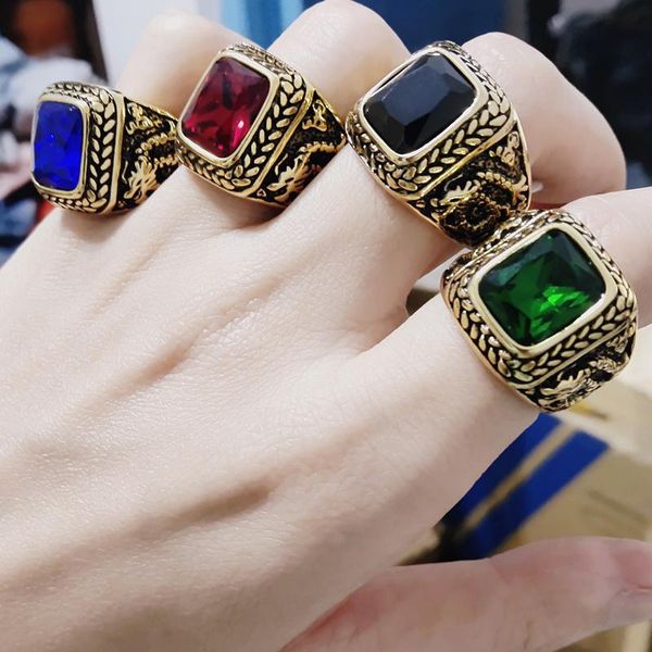 cluster rings 2021 gold silver color red green square stone dragon ring man stainless steel unique fashion male's cross for men, Golden;silver
cluster rings 2021 gold silver color red green square stone dragon ring man stainless steel unique fashion male's cross for men, Golden;silver