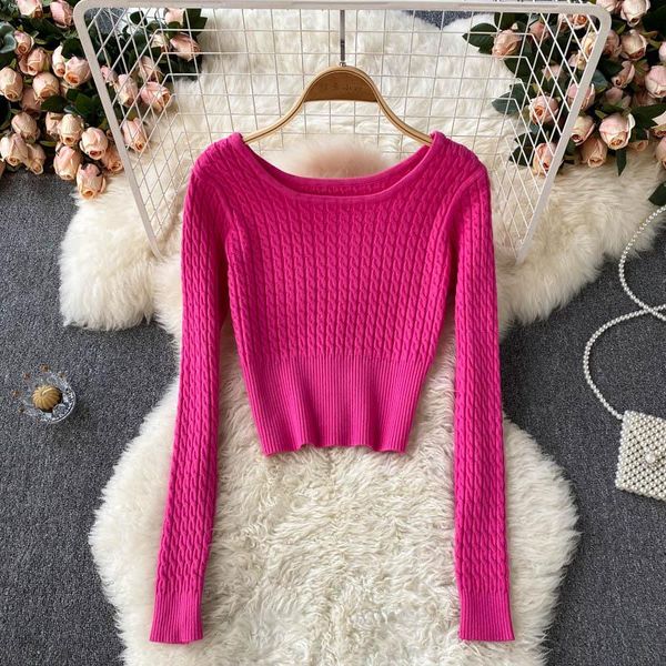women's sweaters zqlz women knitted sweater 2021 autumn winter korean long sleeve elastic slim solid knit fashion streetwear short pul, White;black
women's sweaters zqlz women knitted sweater 2021 autumn winter korean long sleeve elastic slim solid knit fashion streetwear short pul, White;black