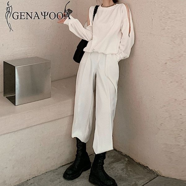 genayooa 2 piece sets womens outfits causal loose tracksuit women with zippers streetwear sweat suit set and pants 210417, White
genayooa 2 piece sets womens outfits causal loose tracksuit women with zippers streetwear sweat suit set and pants 210417, White