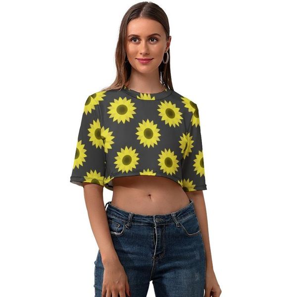 women's t-shirt sunflower crop tee shirt printed ladies t o neck kawaii short sleeve street fashion polyester tshirt, White
women's t-shirt sunflower crop tee shirt printed ladies t o neck kawaii short sleeve street fashion polyester tshirt, White