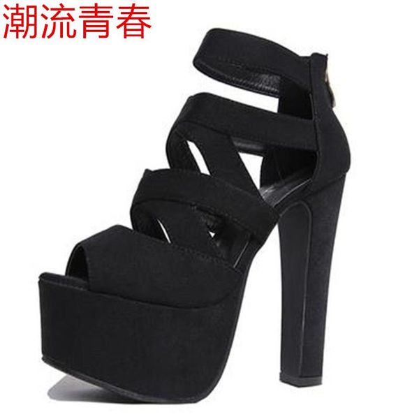 summer ultra high heel sandals women fashion gladiator strap pumps hollow out, Black
summer ultra high heel sandals women fashion gladiator strap pumps hollow out, Black
