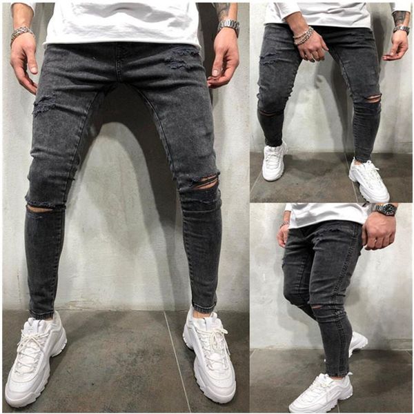 men's jeans mens cool designer brand black skinny ripped destroyed stretch slim fit hop pants with holes for men, Blue
men's jeans mens cool designer brand black skinny ripped destroyed stretch slim fit hop pants with holes for men, Blue
