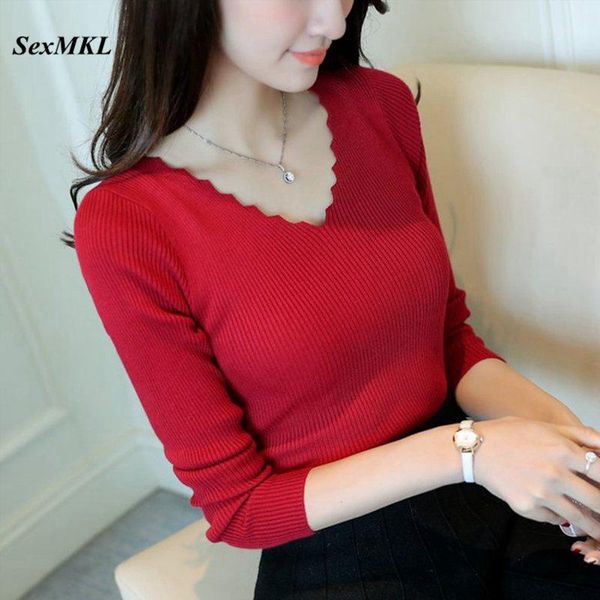women's sweaters autumn winter sweater women 2021 fashion solid knitted pullovers long sleeve wave cut v-neck basic, White;black
women's sweaters autumn winter sweater women 2021 fashion solid knitted pullovers long sleeve wave cut v-neck basic, White;black