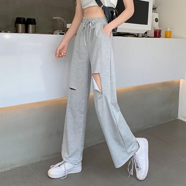 women's pants & capris fashion ripped woman casual solid sports summer loose elastic waist sweatpants harajuku, Black;white
women's pants & capris fashion ripped woman casual solid sports summer loose elastic waist sweatpants harajuku, Black;white