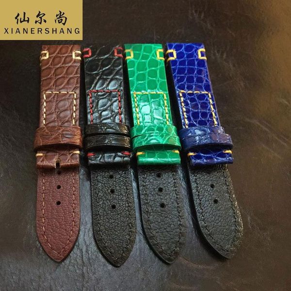 watch bands handmade alligator watchbands genuine leather belt custom universal strap 20mm 22mm 24mm luxury crocodile skin band 19, Black;brown
watch bands handmade alligator watchbands genuine leather belt custom universal strap 20mm 22mm 24mm luxury crocodile skin band 19, Black;brown