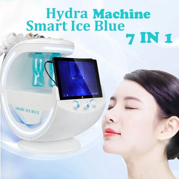 2021 multifunction hydra dermabrasion machine smart ice blue ultrasonic rf aqua skin deep cleaning dermabrasion hydro with skin analysis sys