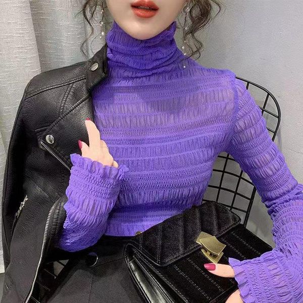 elegant blouse women fashion mesh see through ladies puff sleeve elastic autumn winter bottomed shirt fold women's blouses & shirt, White
elegant blouse women fashion mesh see through ladies puff sleeve elastic autumn winter bottomed shirt fold women's blouses & shirt, White