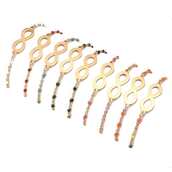 charm bracelets temperament infinity for women stainless steel link chain simple elegant female party jewelry adjustable, Golden;silver
charm bracelets temperament infinity for women stainless steel link chain simple elegant female party jewelry adjustable, Golden;silver