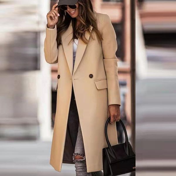 women's wool & blends fashion single breasted lined pocket slim coats ol commuter elegant lapel blazer autumn winter women solid casual, Black
women's wool & blends fashion single breasted lined pocket slim coats ol commuter elegant lapel blazer autumn winter women solid casual, Black
