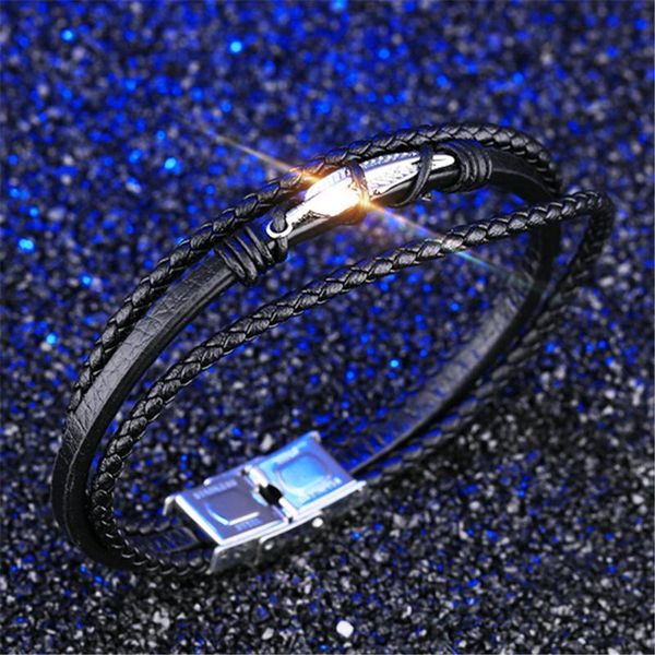 stainless steel poly urethane black color braid rope bracelet fashion trendy style bracelets men jewelry gift link, chain
stainless steel poly urethane black color braid rope bracelet fashion trendy style bracelets men jewelry gift link, chain