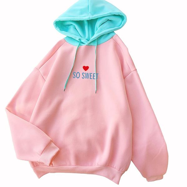 women's hoodies & sweatshirts hooded women fleece kawaii love heart printed sweatshirt autumn long sleeve korean loose casual so sweet, Black
women's hoodies & sweatshirts hooded women fleece kawaii love heart printed sweatshirt autumn long sleeve korean loose casual so sweet, Black
