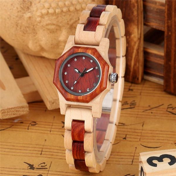 wristwatches casual women watch octagonal case nature wood wristwatch for lady quartz analog display crystal dial adjustable bamboo bracelet, Slivery;brown
wristwatches casual women watch octagonal case nature wood wristwatch for lady quartz analog display crystal dial adjustable bamboo bracelet, Slivery;brown