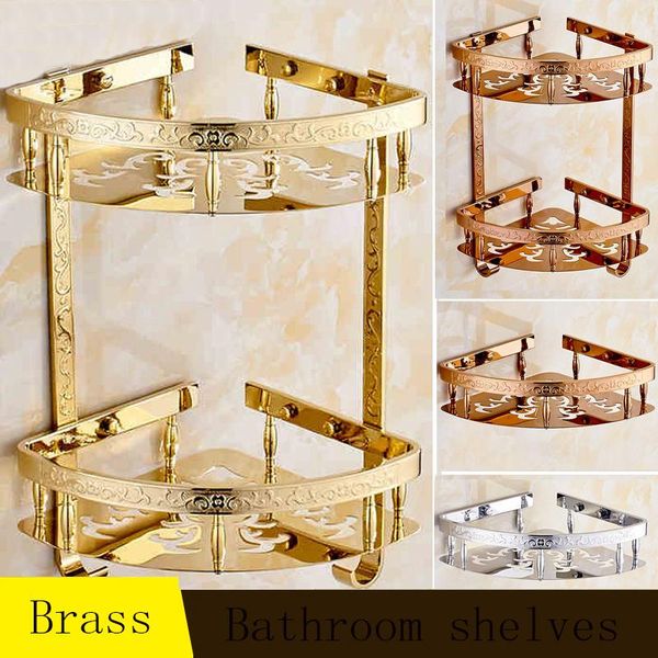 bath accessory set brass double tiers art carved bathroom corner shelves basket holder soap shampoo shelf
bath accessory set brass double tiers art carved bathroom corner shelves basket holder soap shampoo shelf