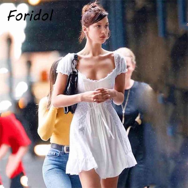 white embroidery lace up dress women spring summer ruffle vintage beach famale puff sleeve hollow out tulle vestidos 210427, Black;gray
white embroidery lace up dress women spring summer ruffle vintage beach famale puff sleeve hollow out tulle vestidos 210427, Black;gray