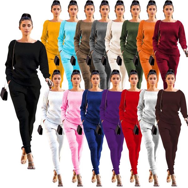 women's two piece pants 2-piece set texture solid color commuter long sleeve t-shirt simple autumn and winter urban leisure, White
women's two piece pants 2-piece set texture solid color commuter long sleeve t-shirt simple autumn and winter urban leisure, White