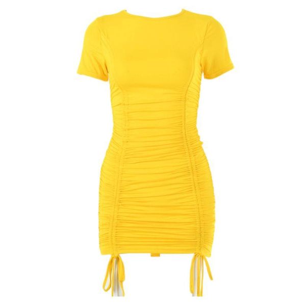 casual dresses women ruched drawstring bodycon dress short sleeve neon solid color clubwear x7xc, Black;gray
casual dresses women ruched drawstring bodycon dress short sleeve neon solid color clubwear x7xc, Black;gray