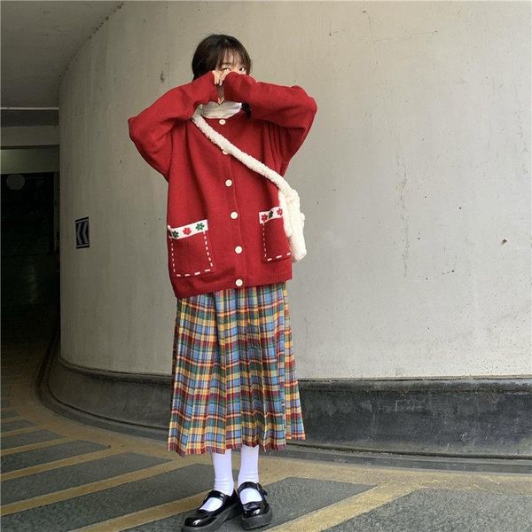 skirts japanese mori girl preppy pleated skirt soft high waist rainbow elegant cute kawaii autumn pastel plaid long, Black
skirts japanese mori girl preppy pleated skirt soft high waist rainbow elegant cute kawaii autumn pastel plaid long, Black