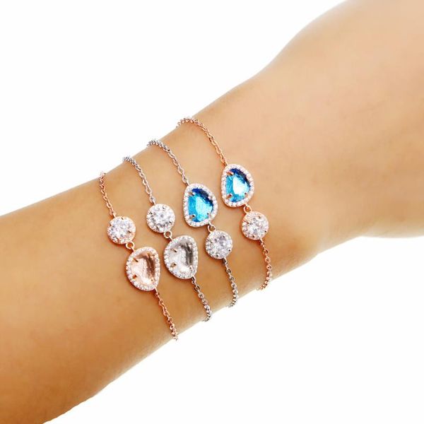 charm bracelets 2021 summer style adjustable fine jewelry big round colorful cz handmade royal blue bracelet for women velentine's gift, Golden;silver
charm bracelets 2021 summer style adjustable fine jewelry big round colorful cz handmade royal blue bracelet for women velentine's gift, Golden;silver