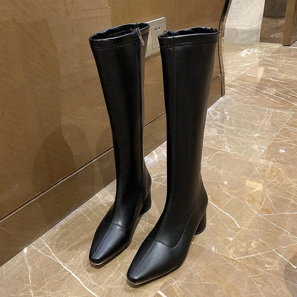 boots riding women shoes leather mid heel knee high square toe zip block heels long autumn winter black
boots riding women shoes leather mid heel knee high square toe zip block heels long autumn winter black