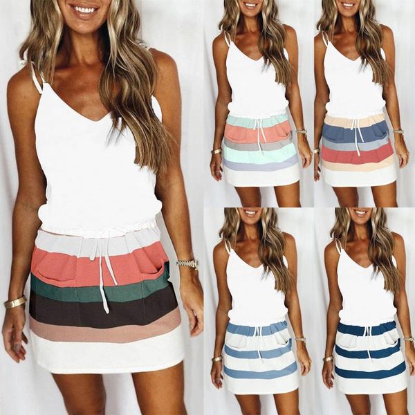 casual dresses elegant club outfits for 2021 fashion lounge wear clothes v neck sleeveless stripe splicing sling belt mini dress, Black;gray
casual dresses elegant club outfits for 2021 fashion lounge wear clothes v neck sleeveless stripe splicing sling belt mini dress, Black;gray