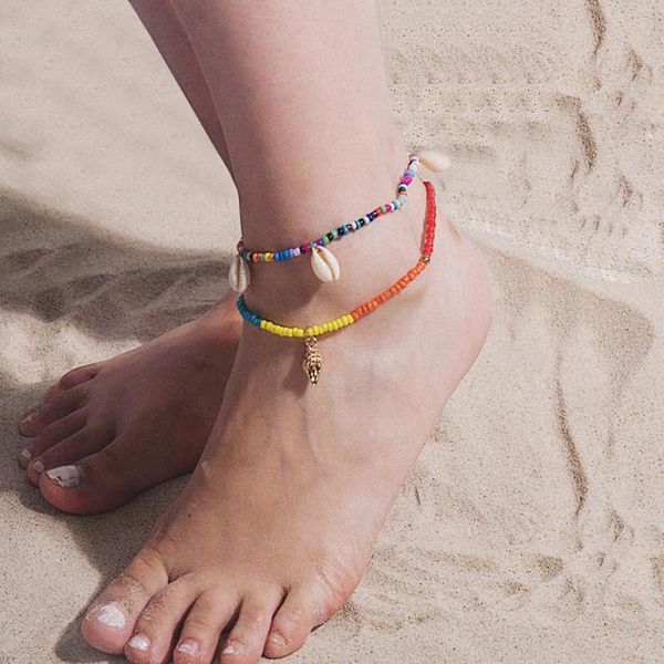 anklets 2 pcs bohemian shell fish small color beads chain anklet beach style foot bracelet sandals pulseras mujer ankle jewelry, Red;blue
anklets 2 pcs bohemian shell fish small color beads chain anklet beach style foot bracelet sandals pulseras mujer ankle jewelry, Red;blue