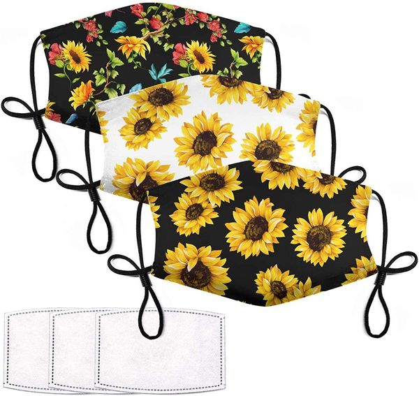 custom logo new fashion sunflower flower printed three color fresh washable cotton mask
custom logo new fashion sunflower flower printed three color fresh washable cotton mask