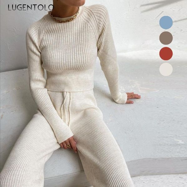 women's sweaters lugentolo women set two-piece autumn winter wide leg pants long sleeve slim warm sweater solid color female sets, White;black
women's sweaters lugentolo women set two-piece autumn winter wide leg pants long sleeve slim warm sweater solid color female sets, White;black