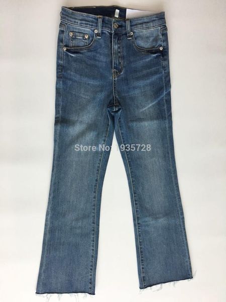 women's jeans elfstyle cotton blend blue high waist micro-flared features with frayed trim - women/ladies stylish denim nine pants
women's jeans elfstyle cotton blend blue high waist micro-flared features with frayed trim - women/ladies stylish denim nine pants