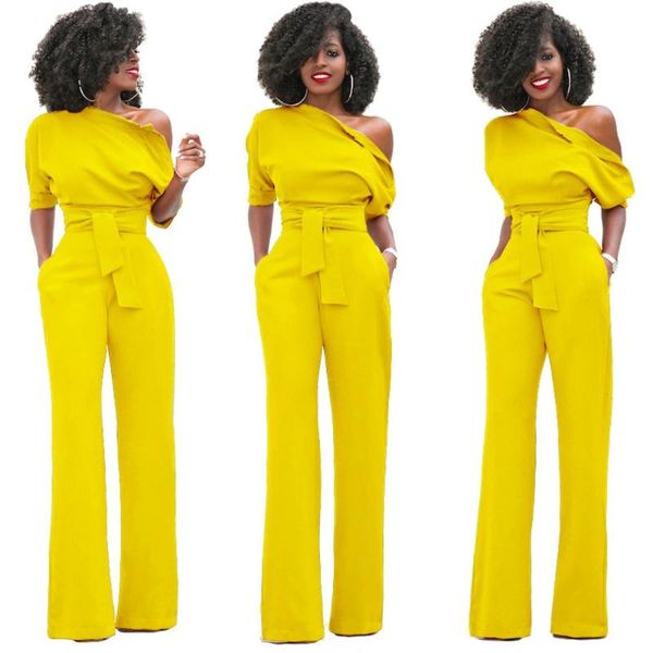 gym clothing full length pants jumpsuits work ladies one shoulder jumpsuit elegant for women 2021 white blue yellow loose, White;black
gym clothing full length pants jumpsuits work ladies one shoulder jumpsuit elegant for women 2021 white blue yellow loose, White;black