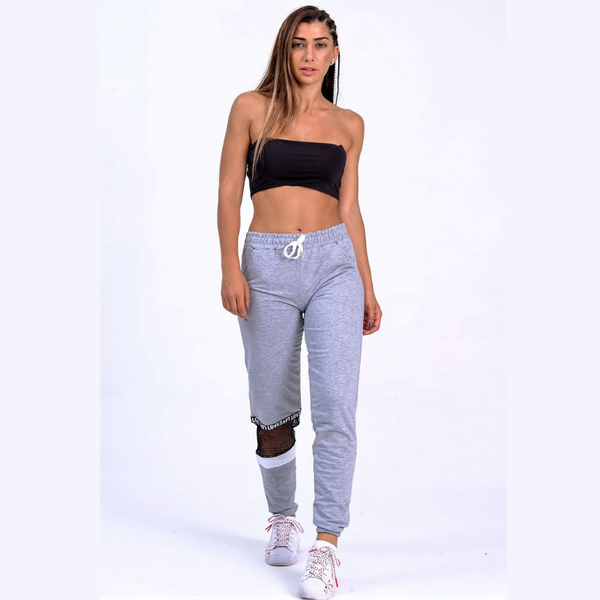 women's pants & capris gray pocket elastic jogger knitted mesh detailed seasonal sweatpants, Black;white
women's pants & capris gray pocket elastic jogger knitted mesh detailed seasonal sweatpants, Black;white